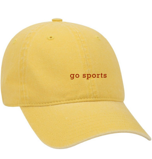 Go Sports Gold Embroidered Dad Hat