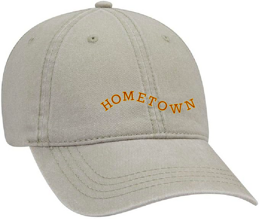 Hometown Stone Gray Embroidered Dad Hat